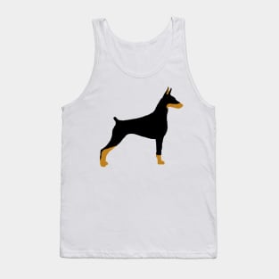 doberman pinscher black and rust silhouette Tank Top